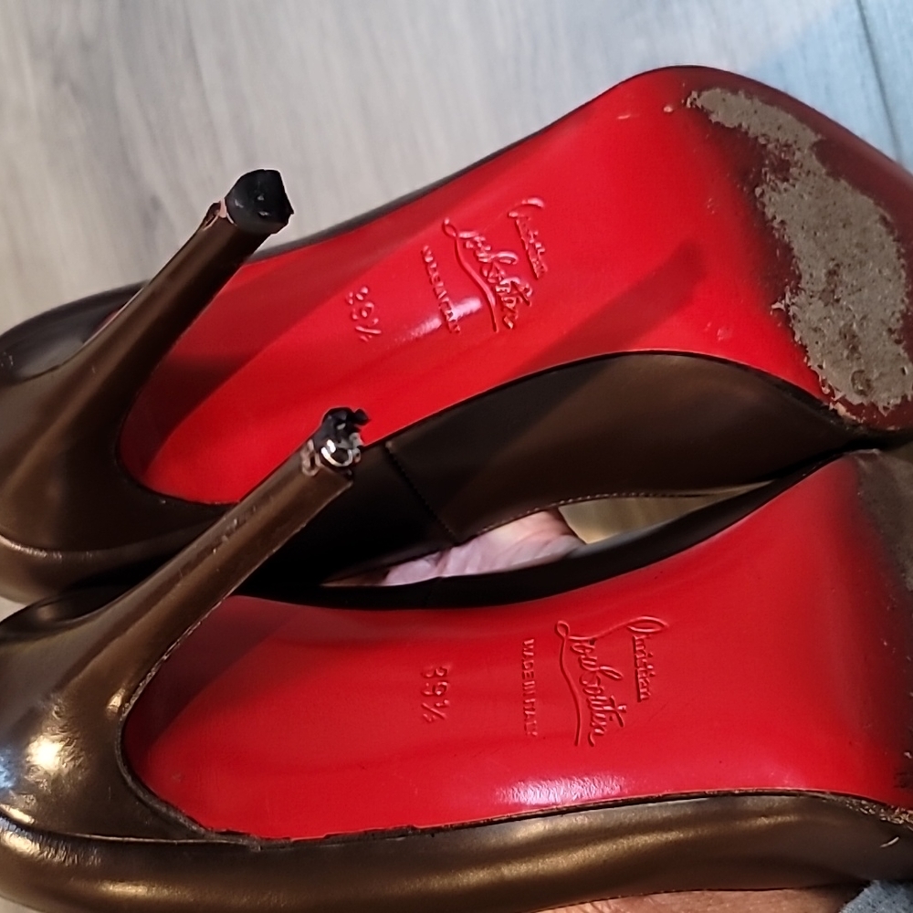 Brown Red bottom pumps - Picture 3 of 8